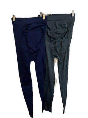 Lot 2 Blanqi Small S Maternity/Postpartum Support Leggings Blue Grey.   R